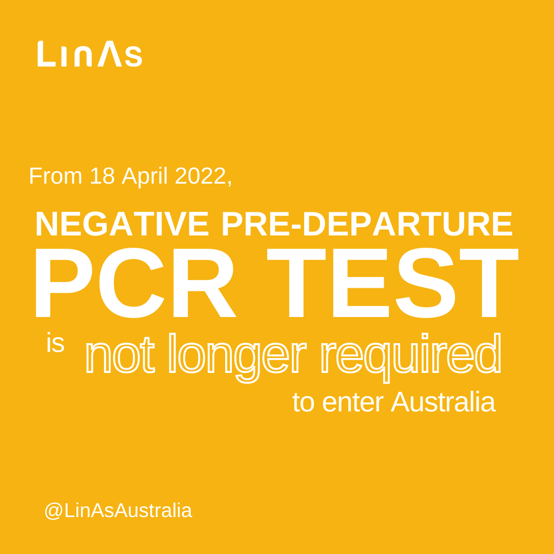 PCR test not longer required to enter Australia